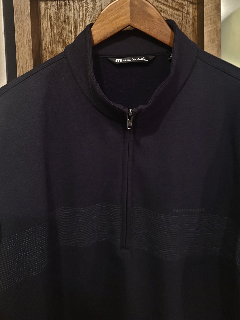 Travis Mathew Men's Black/gray Half-Zip Pullover